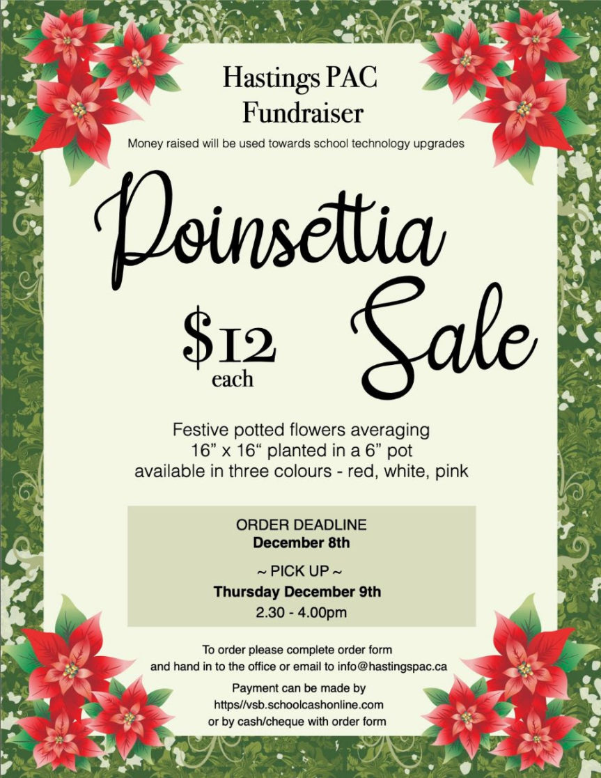 Poinsettia Fundraiser